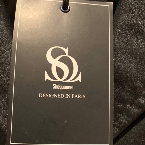 Sinequanone Coat NWT Small Leather Black Jacket - Picture 4 of 6